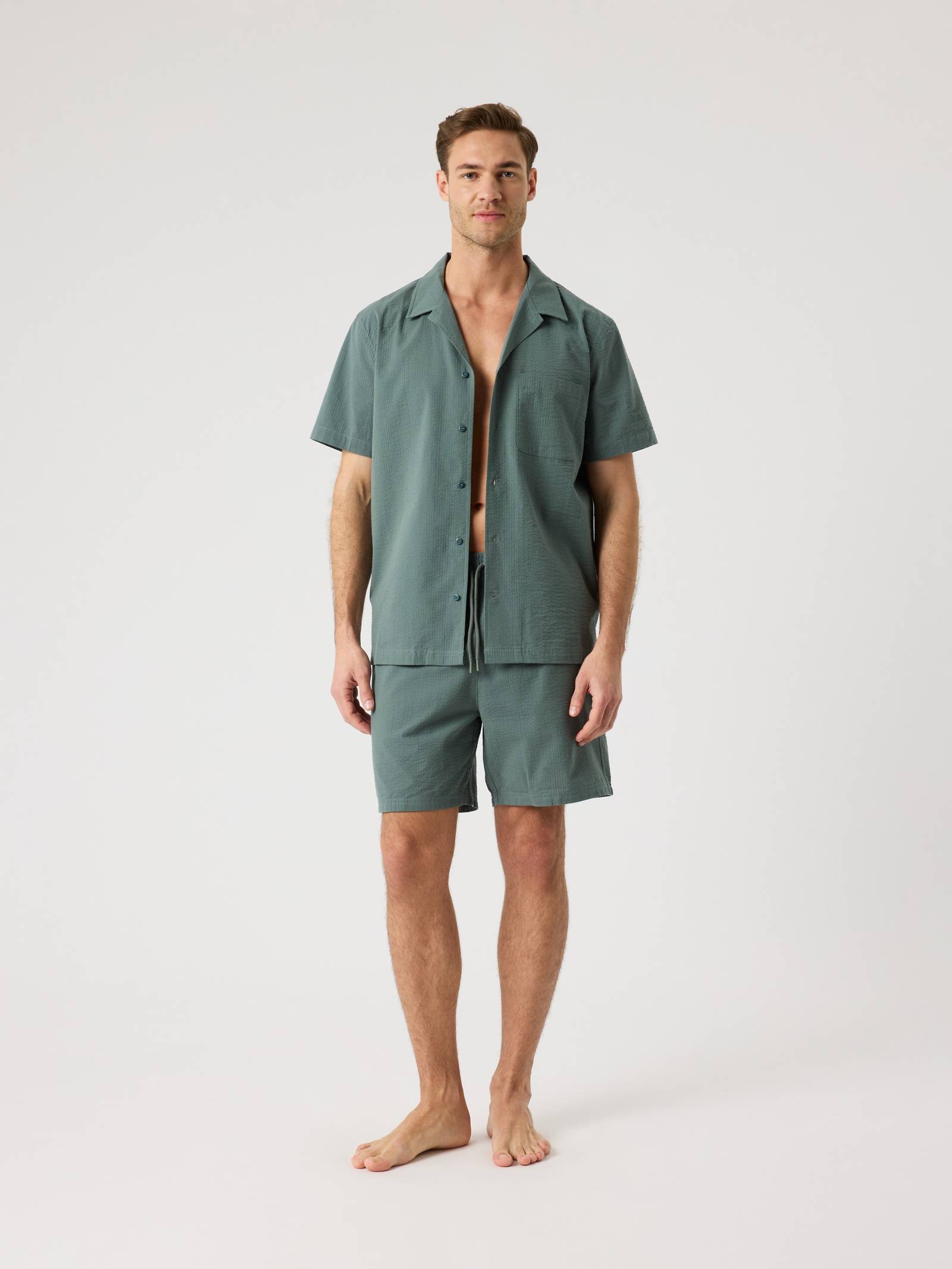 Björn Borg - Borg Seersucker Resort Shirt Balsam Green Men - Image 1