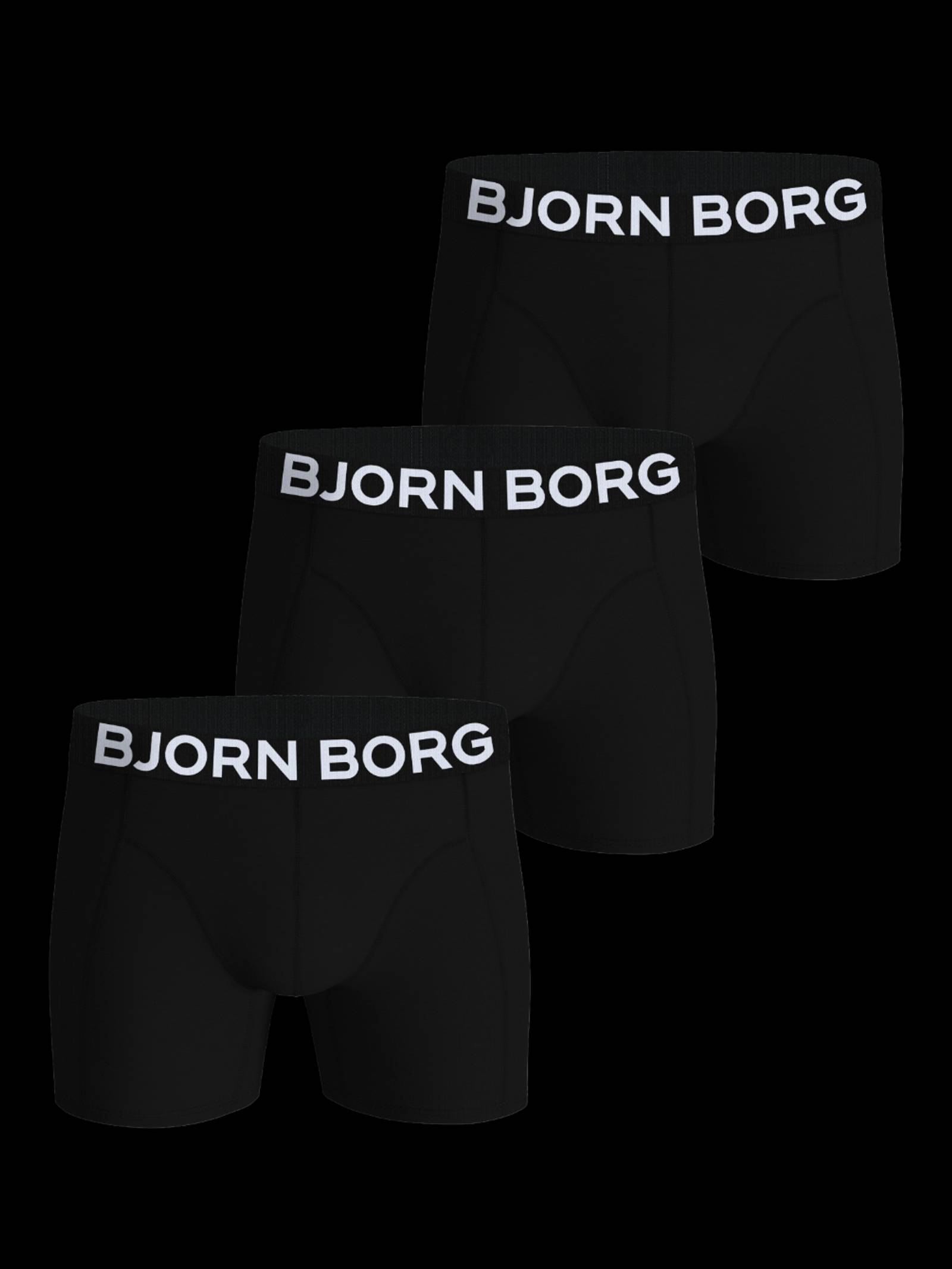 Björn Borg - Organic Cotton Stretch Boxers 3-pack Black Men - Image 1