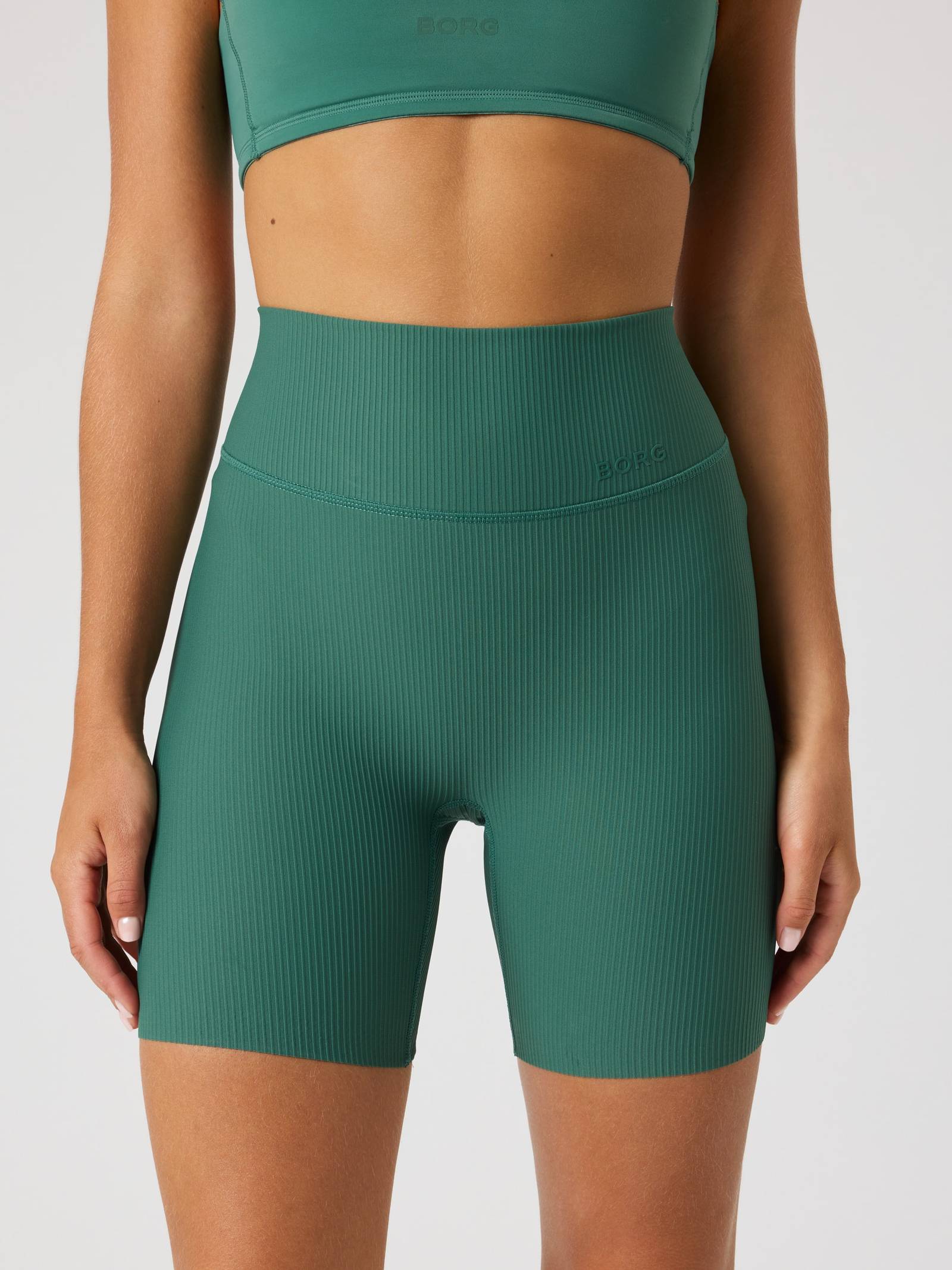 Björn Borg - Studio Ribbed Shorts Mallard Green Women - Image 1
