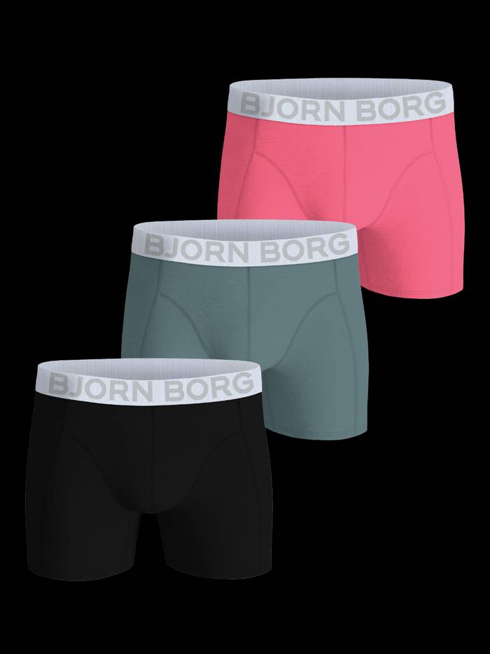 Björn Borg - Organic Cotton Stretch Boxers 3-pack Multicolore