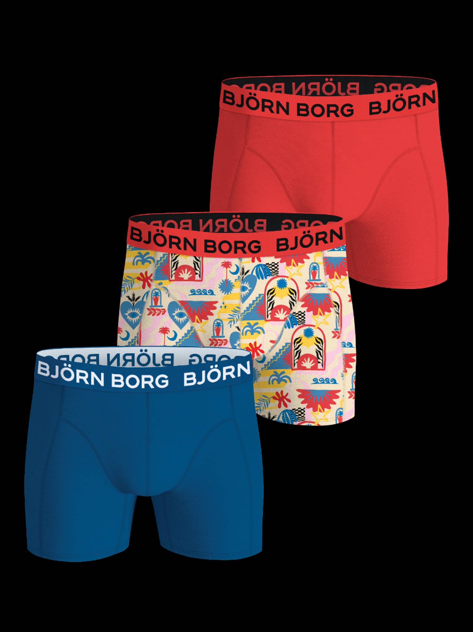 Björn Borg - Cotton Stretch Boxers 3-pack Multi Men - Image 1