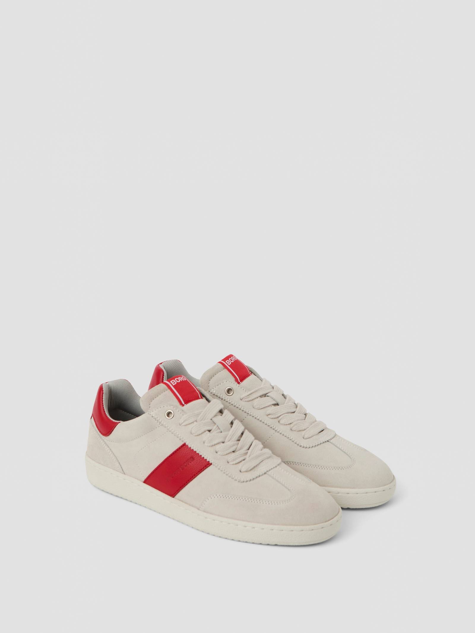 Björn Borg - Women's Grace Leather Sneakers White / Red Dam - Image 1