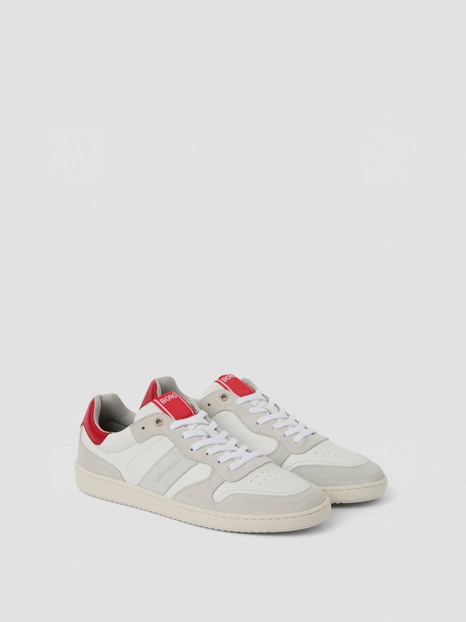 Björn Borg - Men's Legacy Leather Sneakers White / Red Men - Image 1